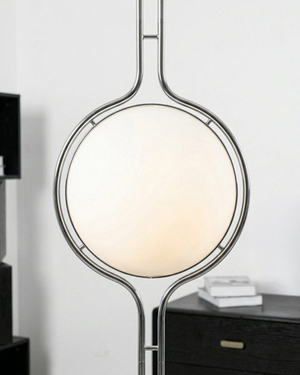 Modern Floor Lamp with Chrome Finish and Acrylic Globes | Atmospheric Lighting for Living Room and Bedroom - Lamylie