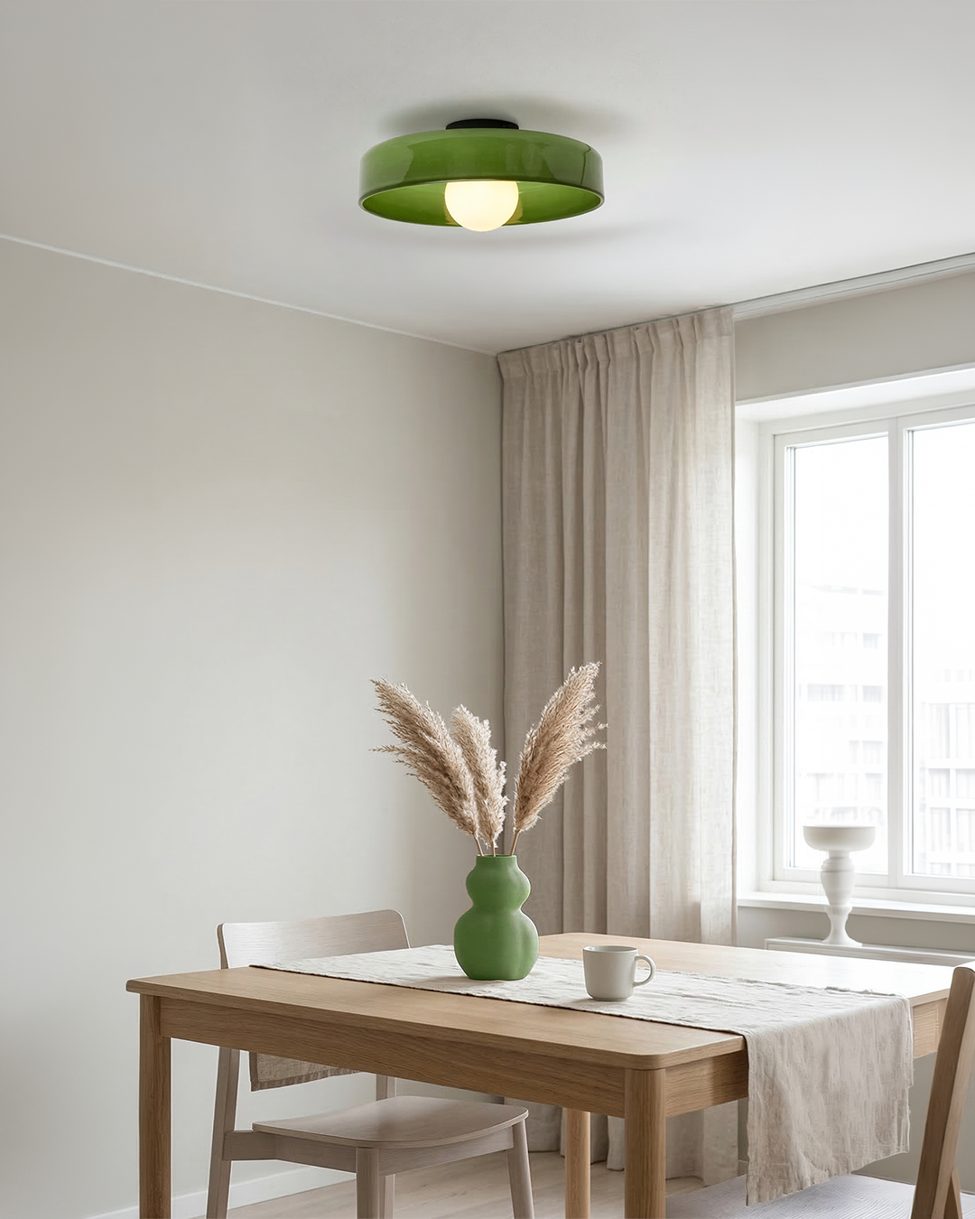 Minimalist Glass Wall and Ceiling Lamp — Modern Lighting for Hallway & Bedroom — Dimmable LED — Ø25 / Ø35 cm - Lamylie