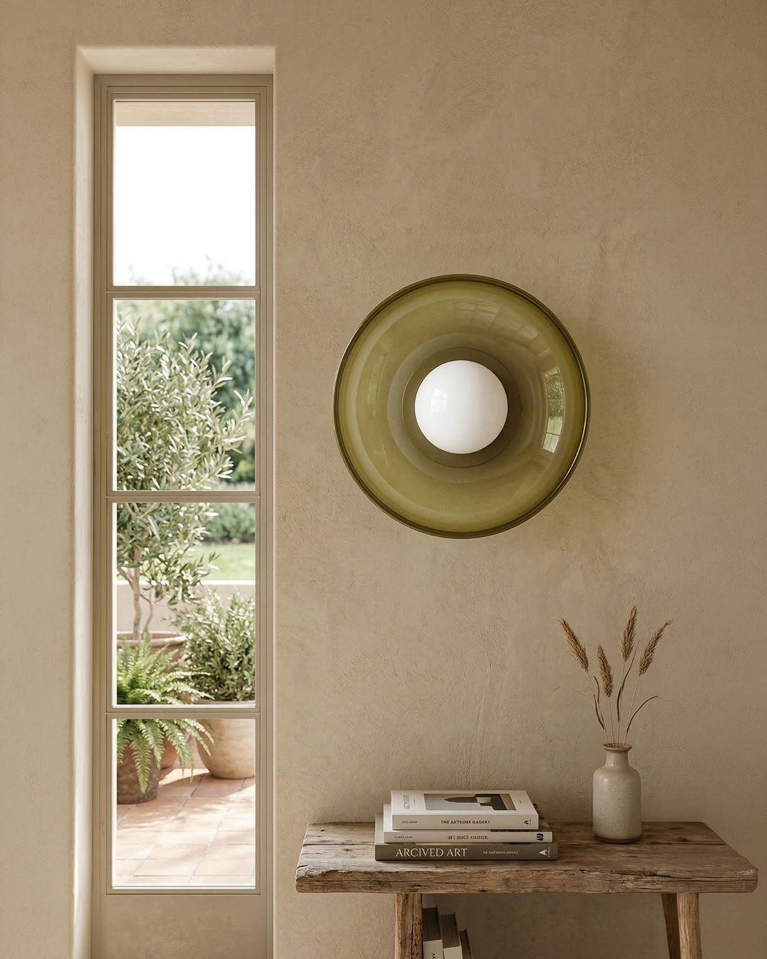 Minimalist Glass Wall and Ceiling Lamp — Modern Lighting for Hallway & Bedroom — Dimmable LED — Ø25 / Ø35 cm - Lamylie