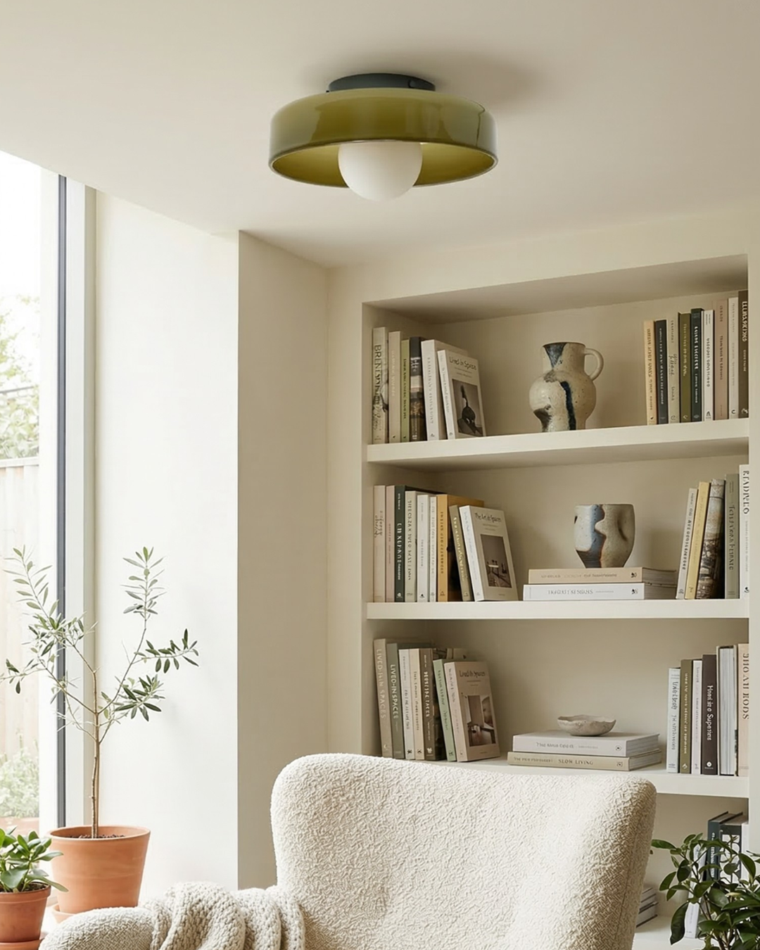 Minimalist Glass Wall and Ceiling Lamp — Modern Lighting for Hallway & Bedroom — Dimmable LED — Ø25 / Ø35 cm - Lamylie