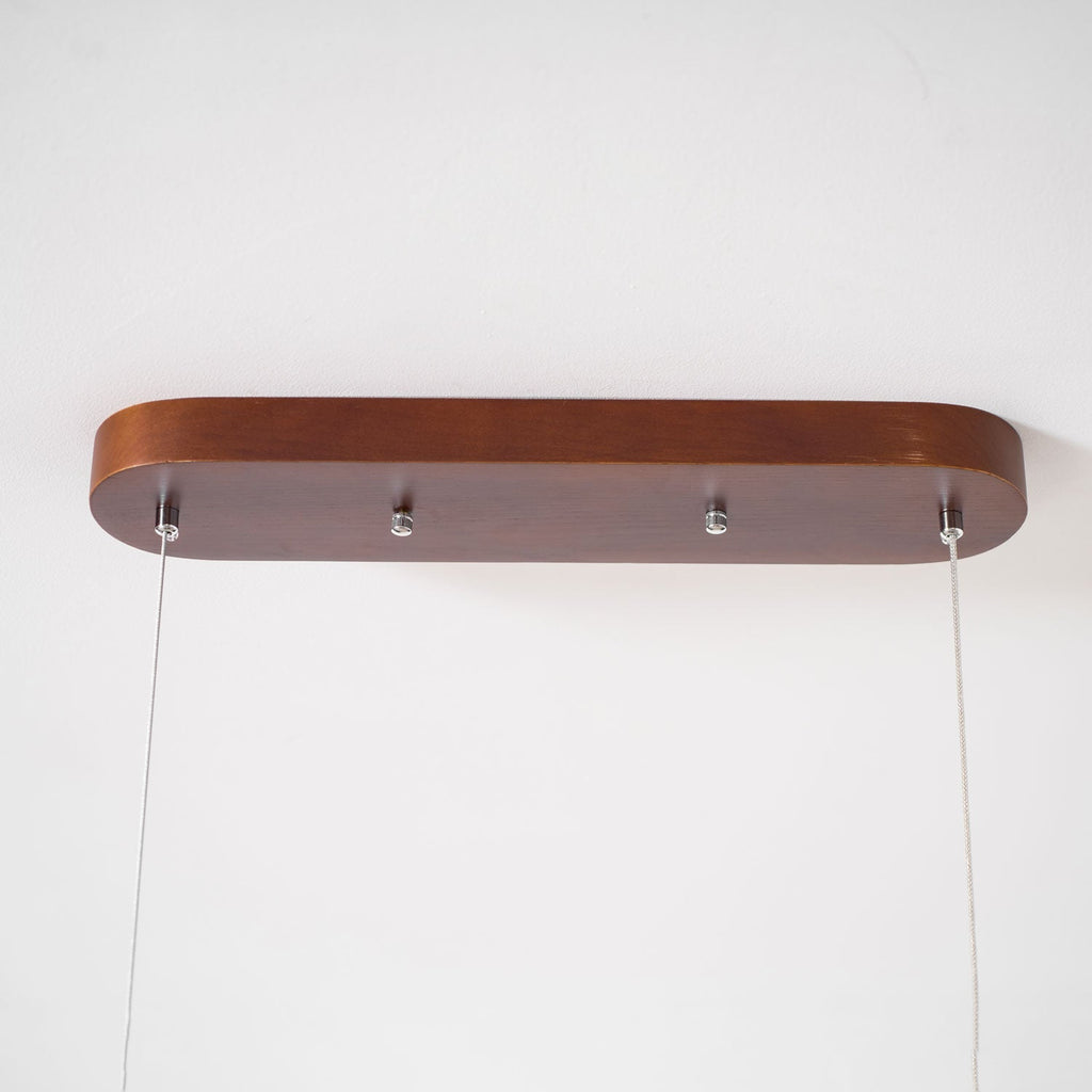 Lineare Holz-Pendelleuchte — Skandinavische LED-Pendelleuchte mit verstellbarer Höhe - Lamylie