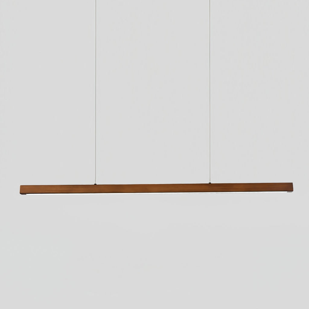 Lineare Holz-Pendelleuchte — Skandinavische LED-Pendelleuchte mit verstellbarer Höhe - Lamylie