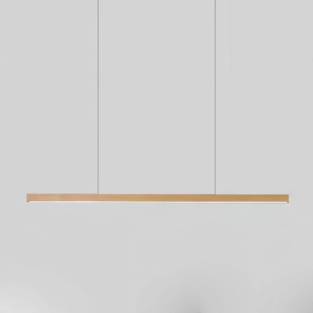 Lineare Holz-Pendelleuchte — Skandinavische LED-Pendelleuchte mit verstellbarer Höhe - Lamylie
