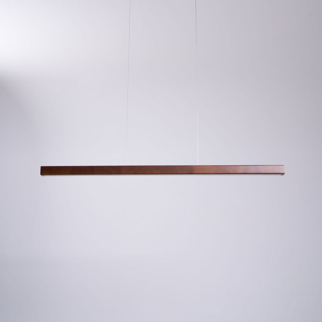 Lineare Holz-Pendelleuchte — Skandinavische LED-Pendelleuchte mit verstellbarer Höhe - Lamylie