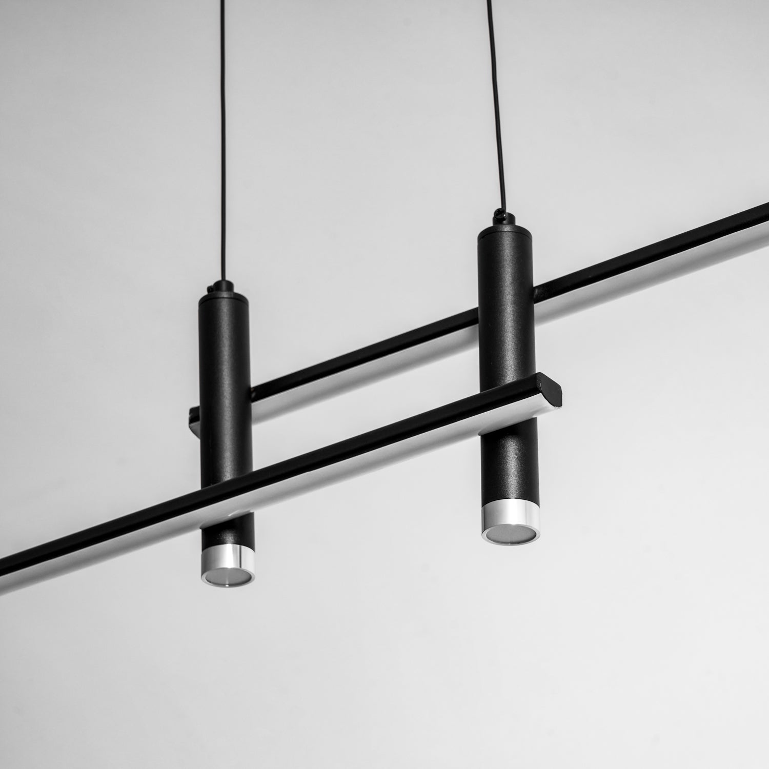 Linear Pendant Lamp Kitchen Island • 90/120/150cm • Integrated LED • Warm White/Neutral/Cool White • Dimmable Option • Black/Gold • Kitchen Island Above Table - Lamylie