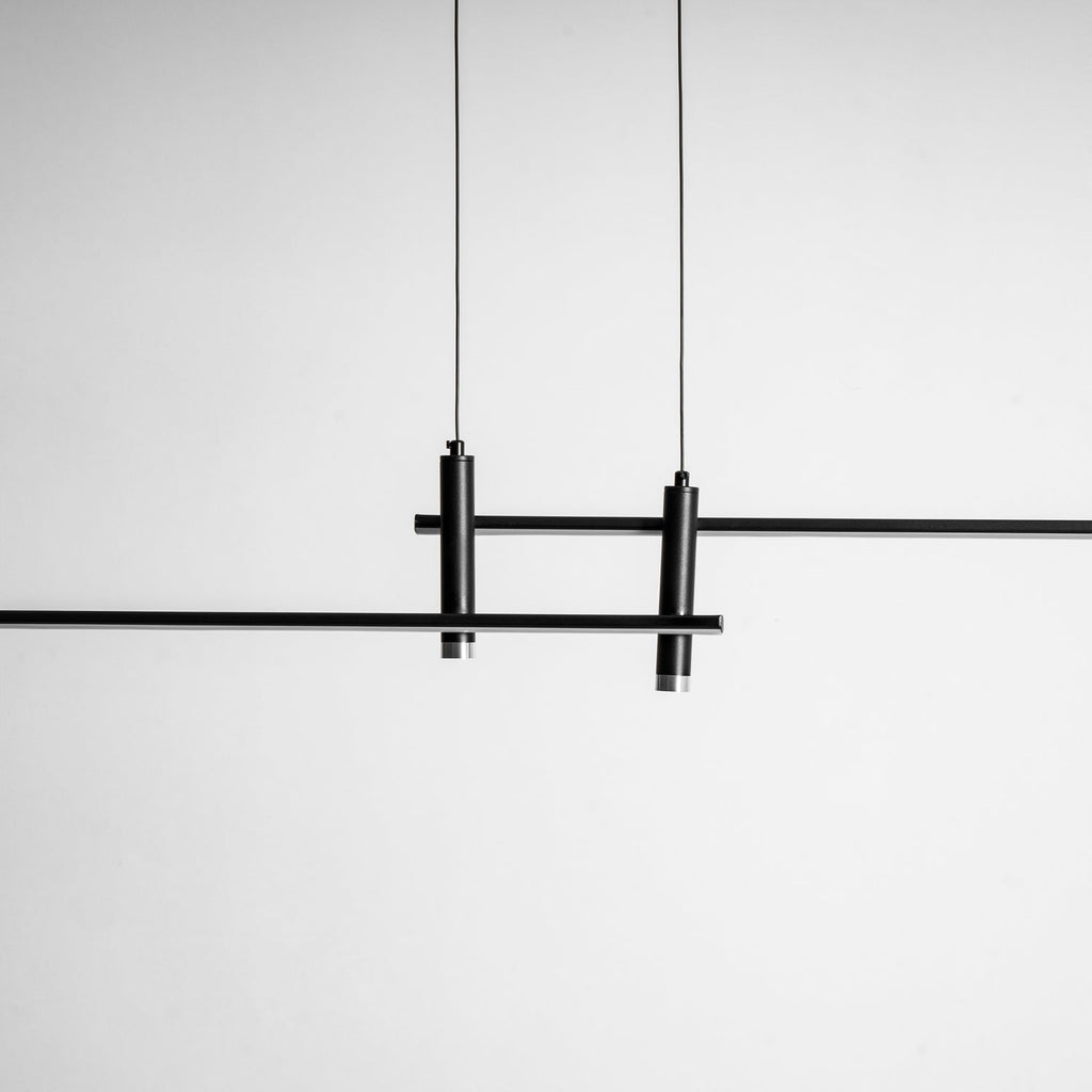 Linear Pendant Lamp Kitchen Island • 90/120/150cm • Integrated LED • Warm White/Neutral/Cool White • Dimmable Option • Black/Gold • Kitchen Island Above Table - Lamylie