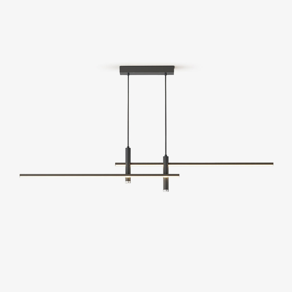 Linear Pendant Lamp Kitchen Island • 90/120/150cm • Integrated LED • Warm White/Neutral/Cool White • Dimmable Option • Black/Gold • Kitchen Island Above Table - Lamylie