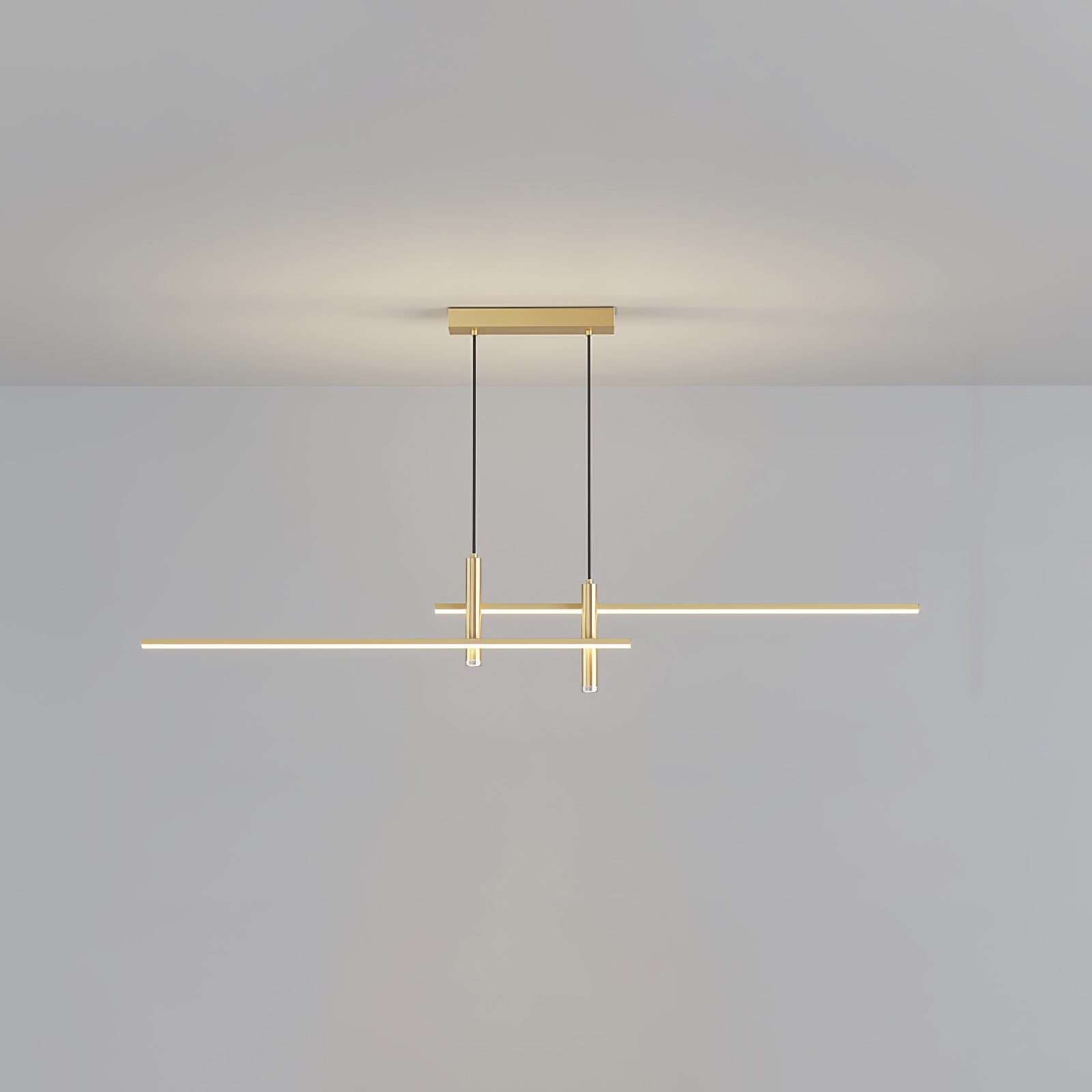 Linear Pendant Lamp Kitchen Island • 90/120/150cm • Integrated LED • Warm White/Neutral/Cool White • Dimmable Option • Black/Gold • Kitchen Island Above Table - Lamylie