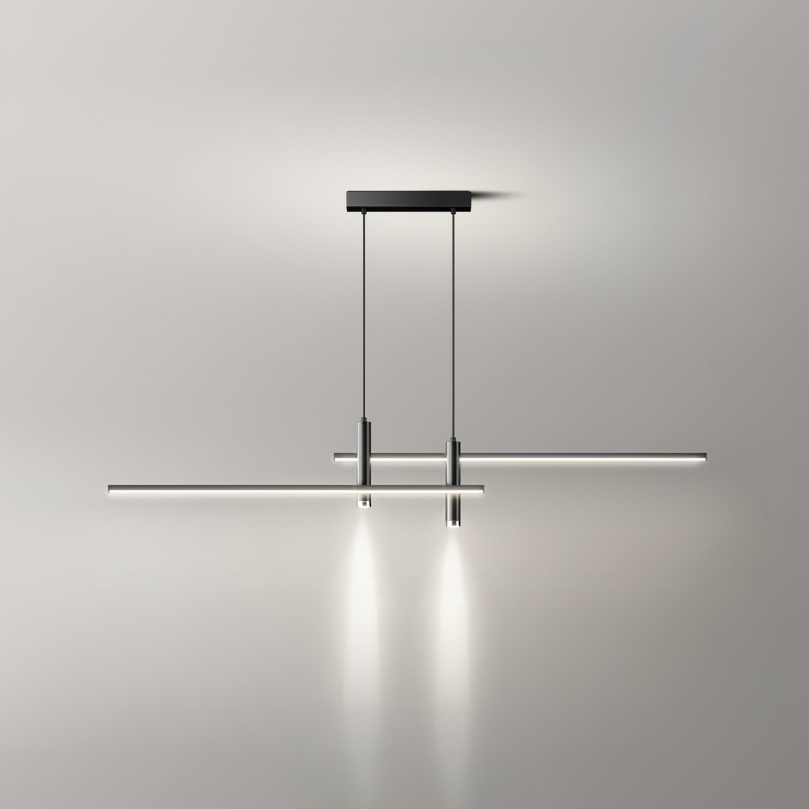 Linear Pendant Lamp Kitchen Island • 90/120/150cm • Integrated LED • Warm White/Neutral/Cool White • Dimmable Option • Black/Gold • Kitchen Island Above Table - Lamylie