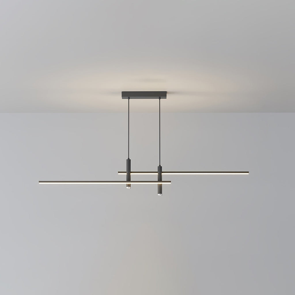 Linear Pendant Lamp Kitchen Island • 90/120/150cm • Integrated LED • Warm White/Neutral/Cool White • Dimmable Option • Black/Gold • Kitchen Island Above Table - Lamylie