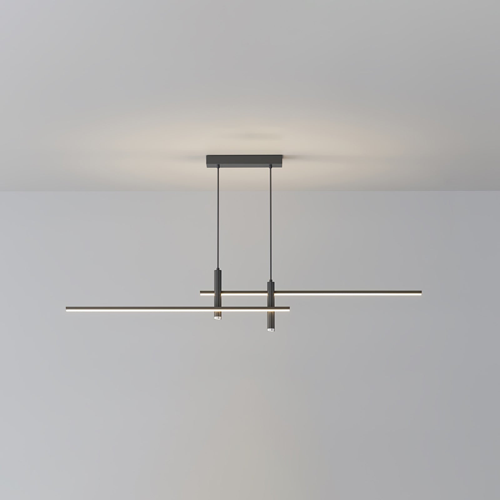 Linear Pendant Lamp Kitchen Island • 90/120/150cm • Integrated LED • Warm White/Neutral/Cool White • Dimmable Option • Black/Gold • Kitchen Island Above Table - Lamylie