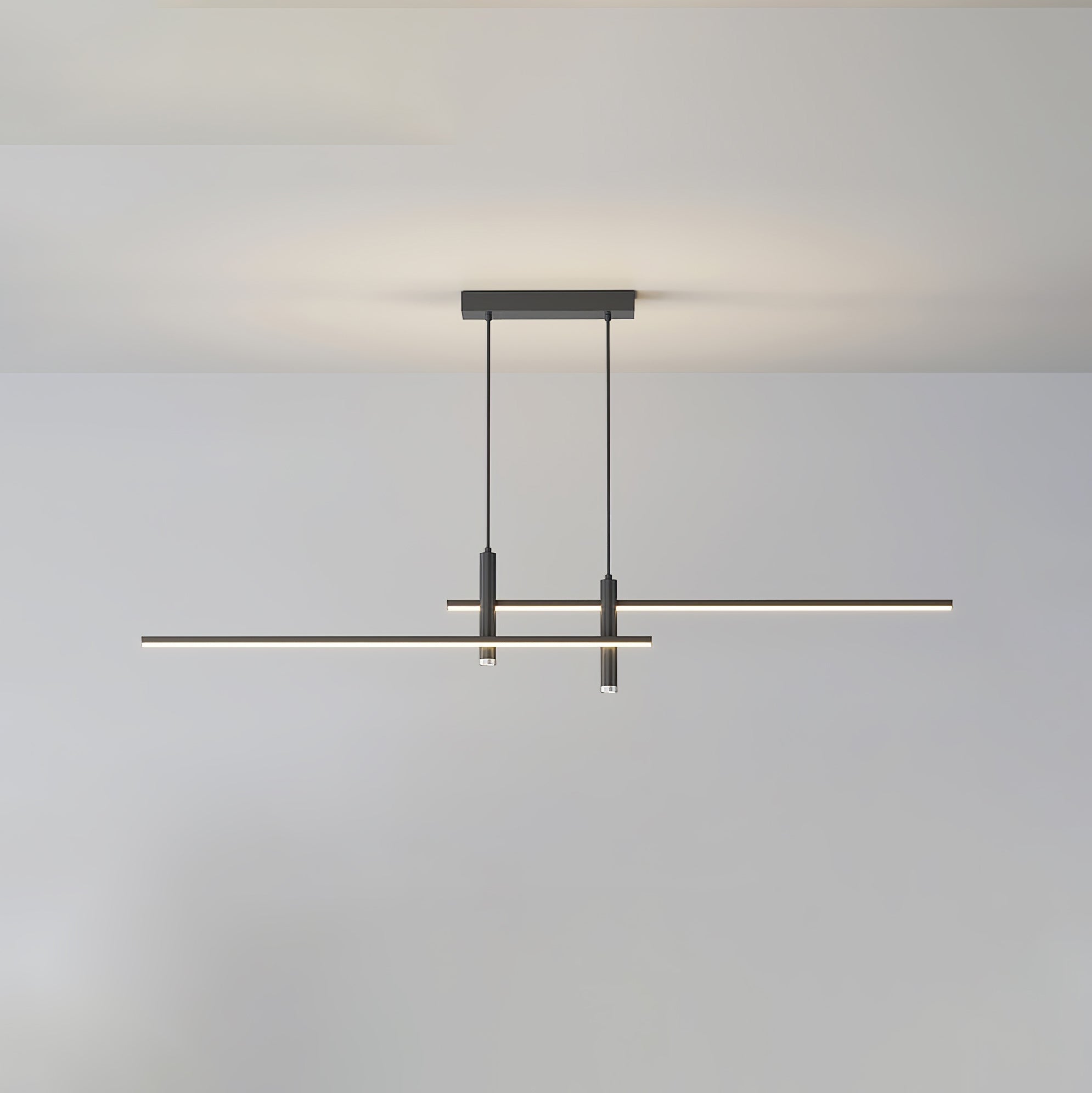 Linear Pendant Lamp Kitchen Island • 90/120/150cm • Integrated LED • Warm White/Neutral/Cool White • Dimmable Option • Black/Gold • Kitchen Island Above Table - Lamylie