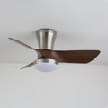 Moderner Holzdeckenventilator Trivon mit integrierter Beleuchtung | Einstellbare Geschwindigkeit & Fernbedienung – Lamylie
