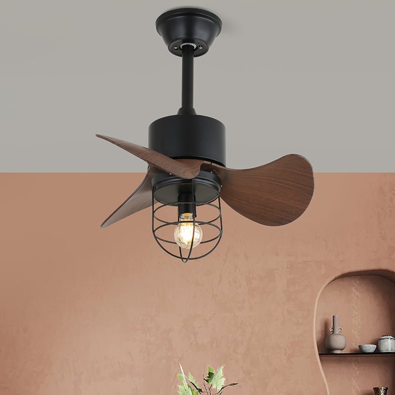 Industrial ceiling fan with lighting | Adjustable fan lamp with remote control for modern interiors - Lamylie