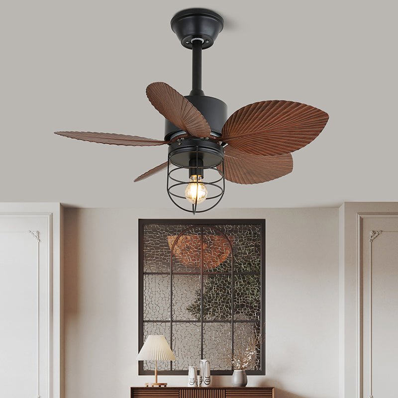 Industrial ceiling fan with lighting | Adjustable fan lamp with remote control for modern interiors - Lamylie