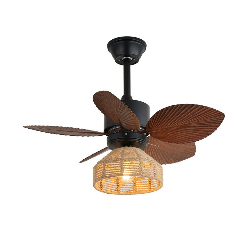 Industrial ceiling fan with lighting | Adjustable fan lamp with remote control for modern interiors - Lamylie