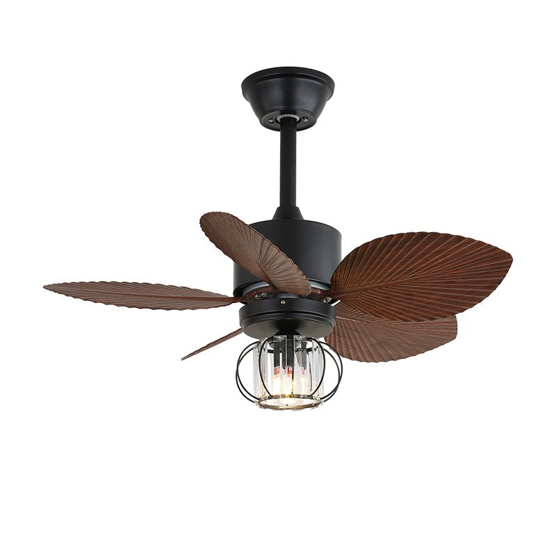 Industrial ceiling fan with lighting | Adjustable fan lamp with remote control for modern interiors - Lamylie