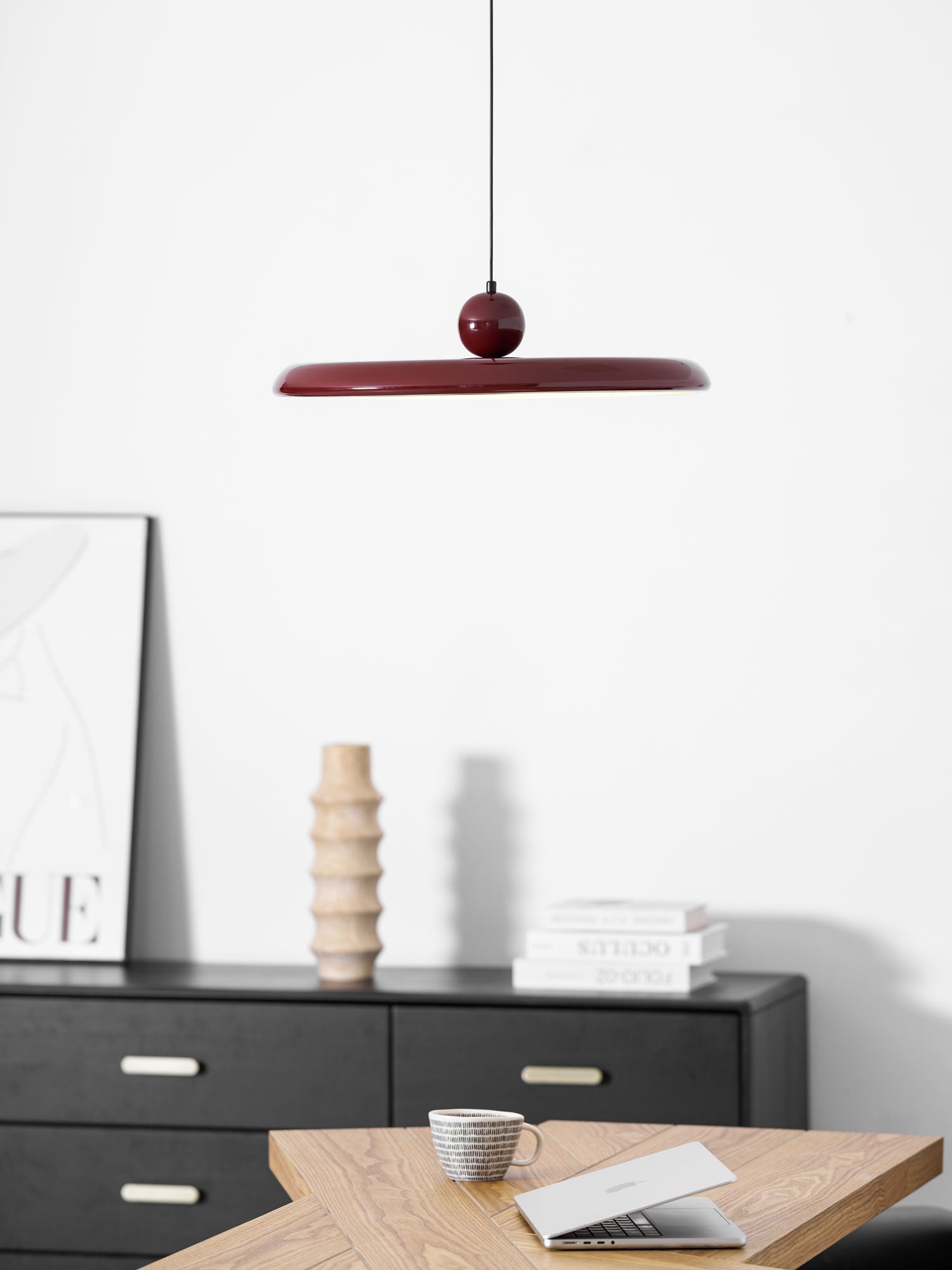 Lampada a sospensione LED rotonda Lola | Design minimalista con disco in metallo e acrilico | Dimmerabile | Ø30/40/50 cm | 3 temperature di colore | Cavo regolabile da 150 cm - Lamylie
