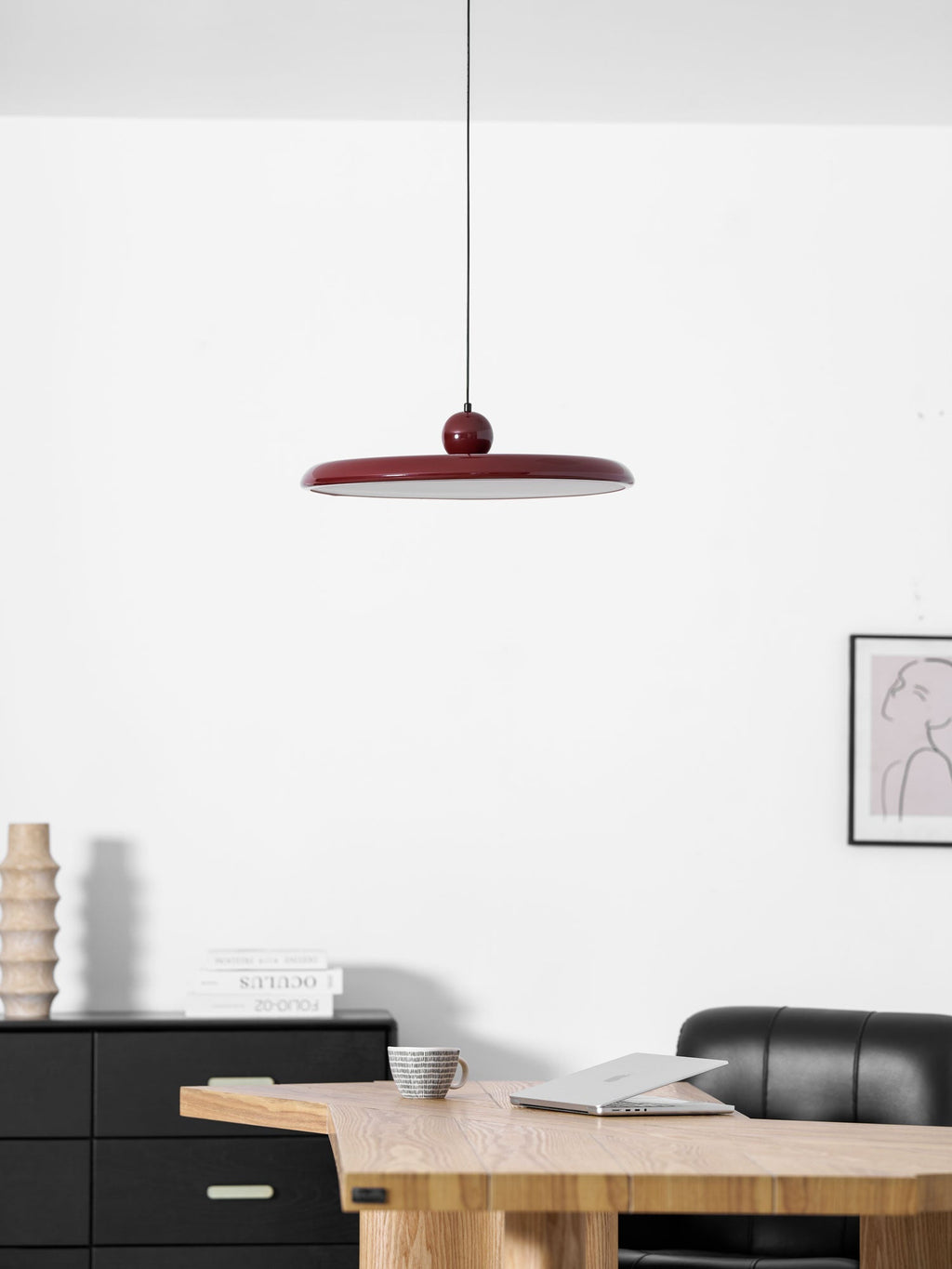 Lampada a sospensione LED rotonda Lola | Design minimalista con disco in metallo e acrilico | Dimmerabile | Ø30/40/50 cm | 3 temperature di colore | Cavo regolabile da 150 cm - Lamylie