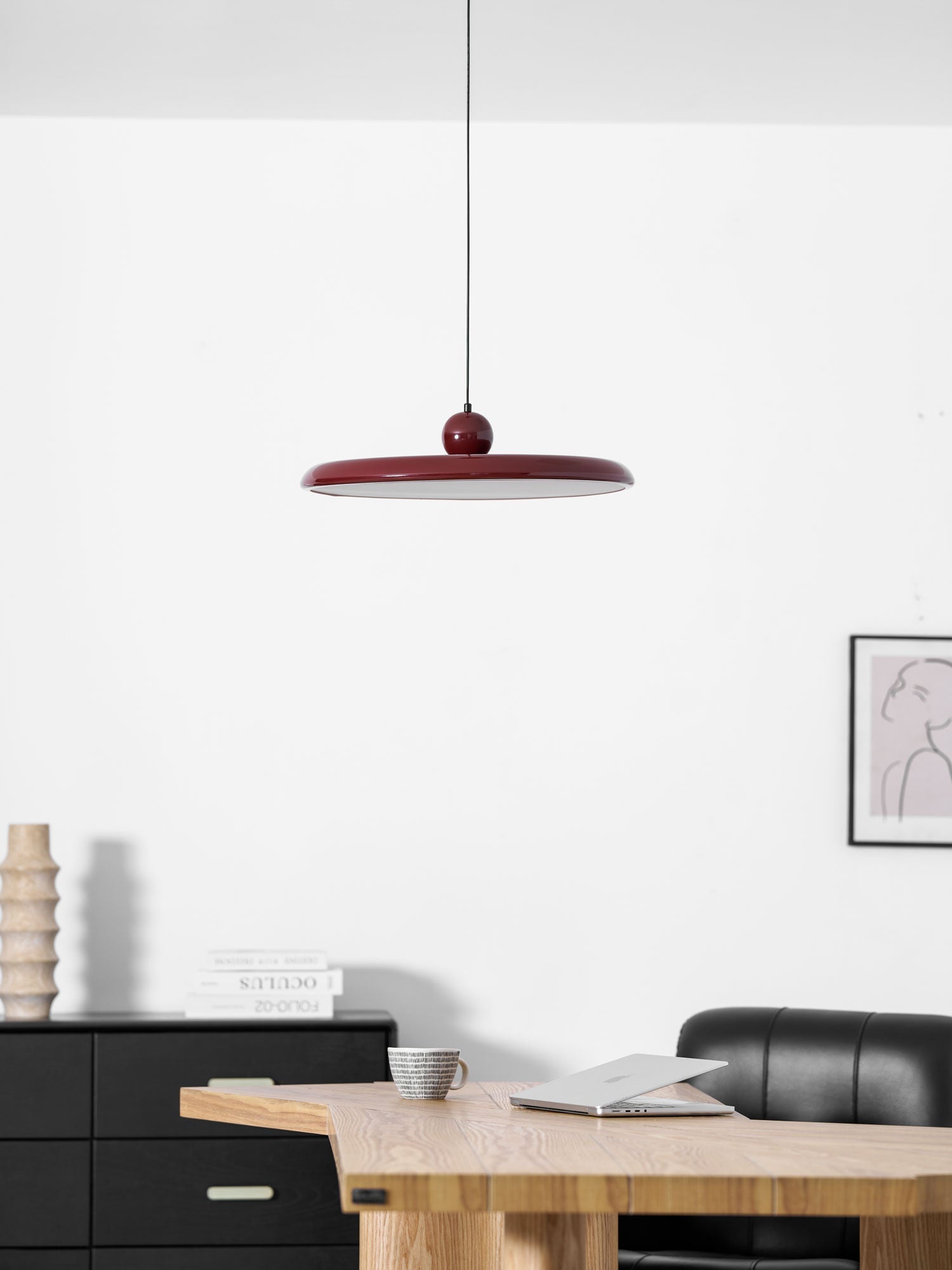 Lampada a sospensione LED rotonda Lola | Design minimalista con disco in metallo e acrilico | Dimmerabile | Ø30/40/50 cm | 3 temperature di colore | Cavo regolabile da 150 cm - Lamylie