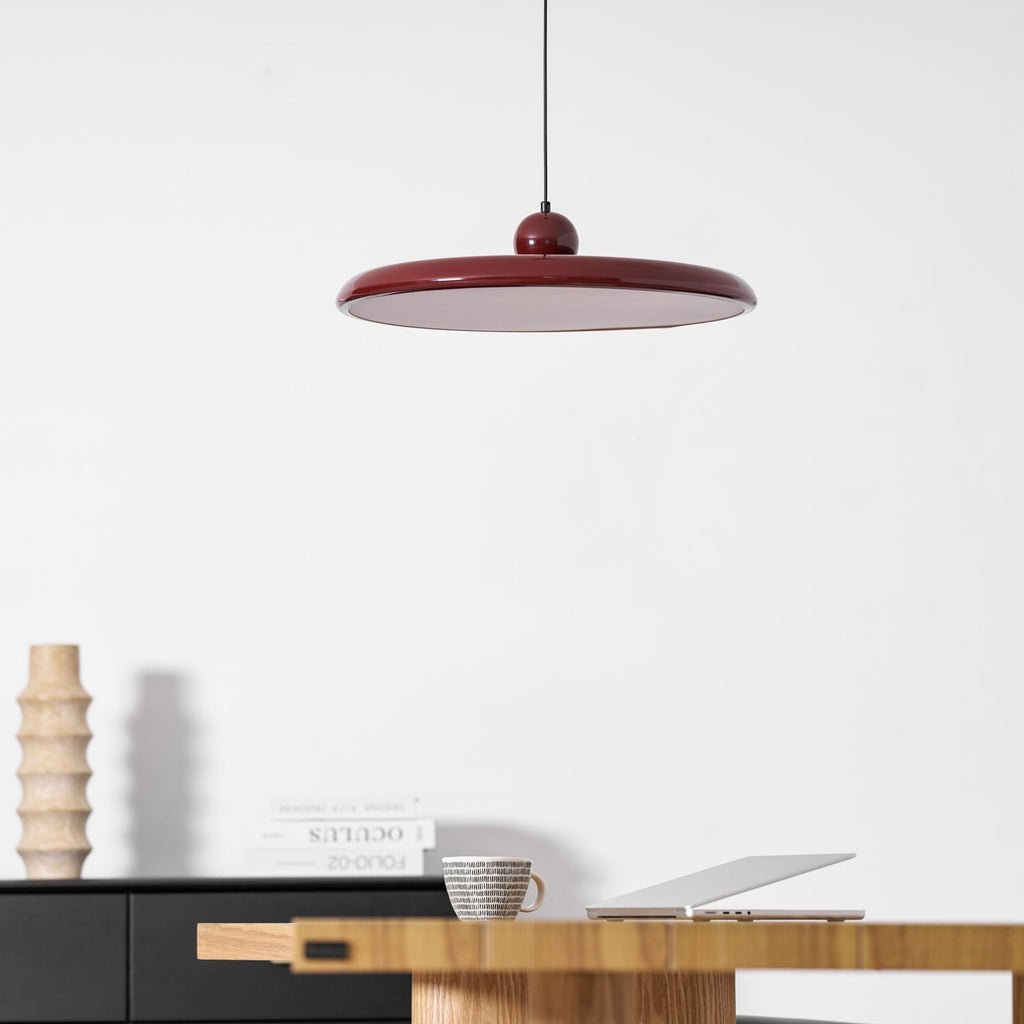 Lampada a sospensione LED rotonda Lola | Design minimalista con disco in metallo e acrilico | Dimmerabile | Ø30/40/50 cm | 3 temperature di colore | Cavo regolabile da 150 cm - Lamylie