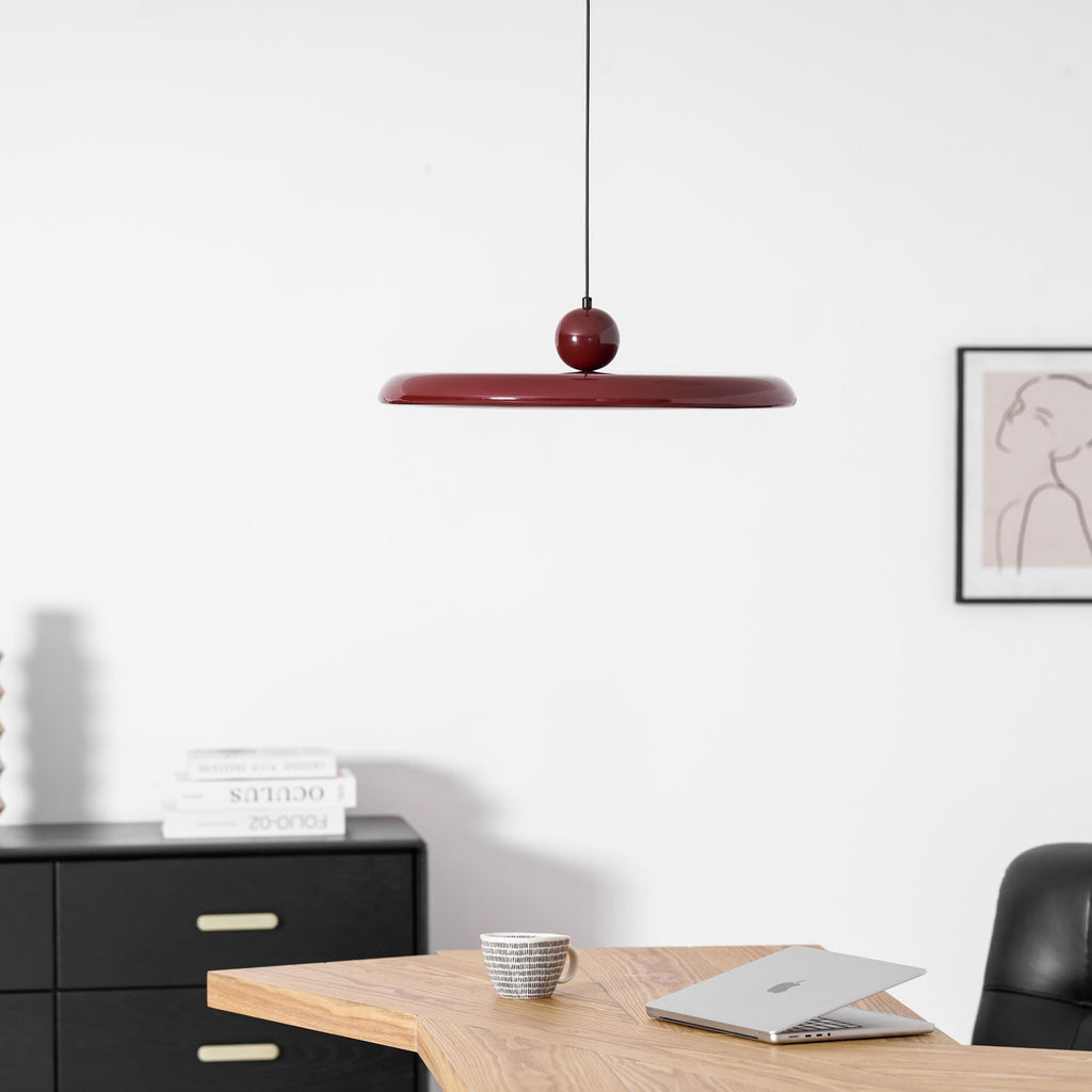 Lampada a sospensione LED rotonda Lola | Design minimalista con disco in metallo e acrilico | Dimmerabile | Ø30/40/50 cm | 3 temperature di colore | Cavo regolabile da 150 cm - Lamylie