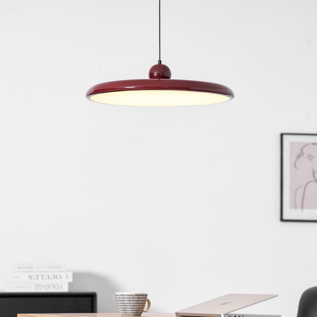 Lampada a sospensione LED rotonda Lola | Design minimalista con disco in metallo e acrilico | Dimmerabile | Ø30/40/50 cm | 3 temperature di colore | Cavo regolabile da 150 cm - Lamylie