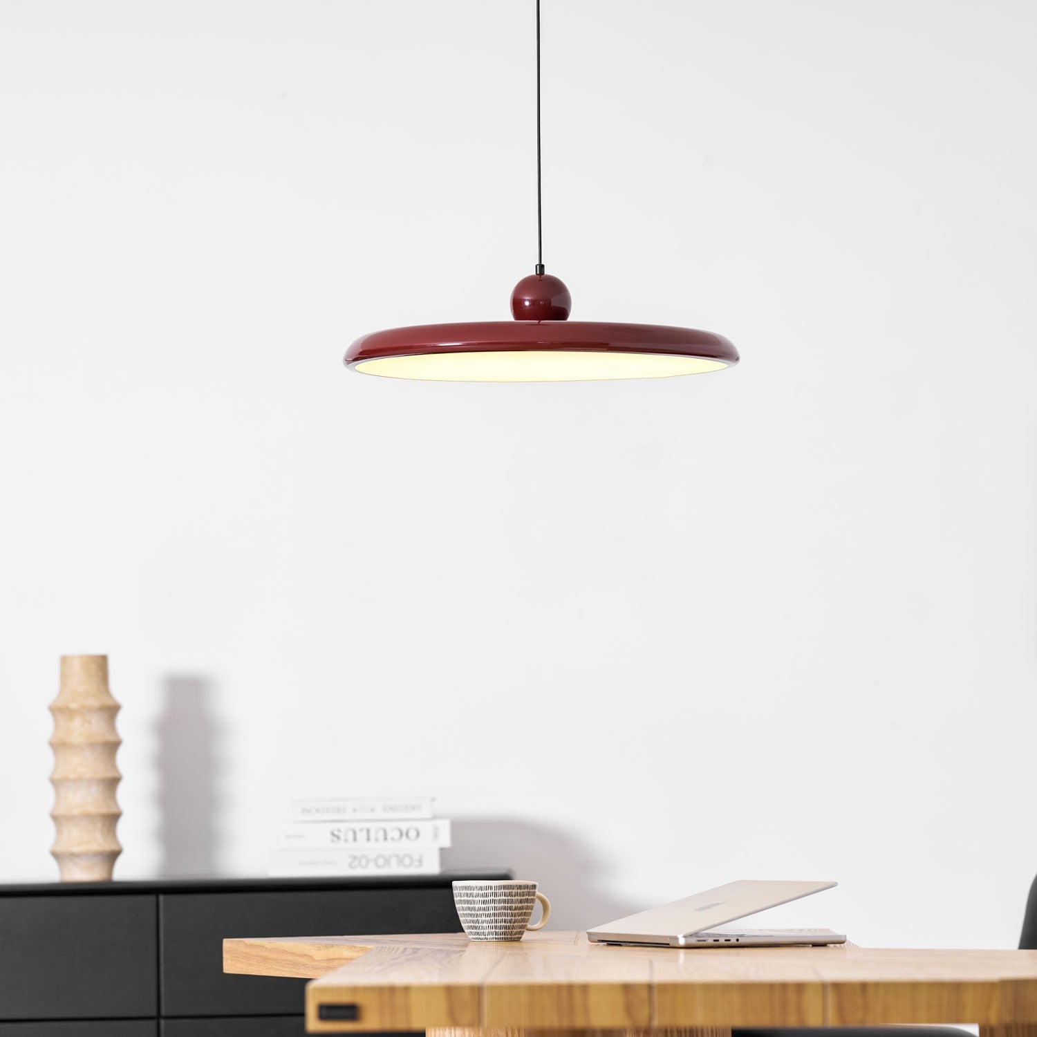 Lampada a sospensione LED rotonda Lola | Design minimalista con disco in metallo e acrilico | Dimmerabile | Ø30/40/50 cm | 3 temperature di colore | Cavo regolabile da 150 cm - Lamylie