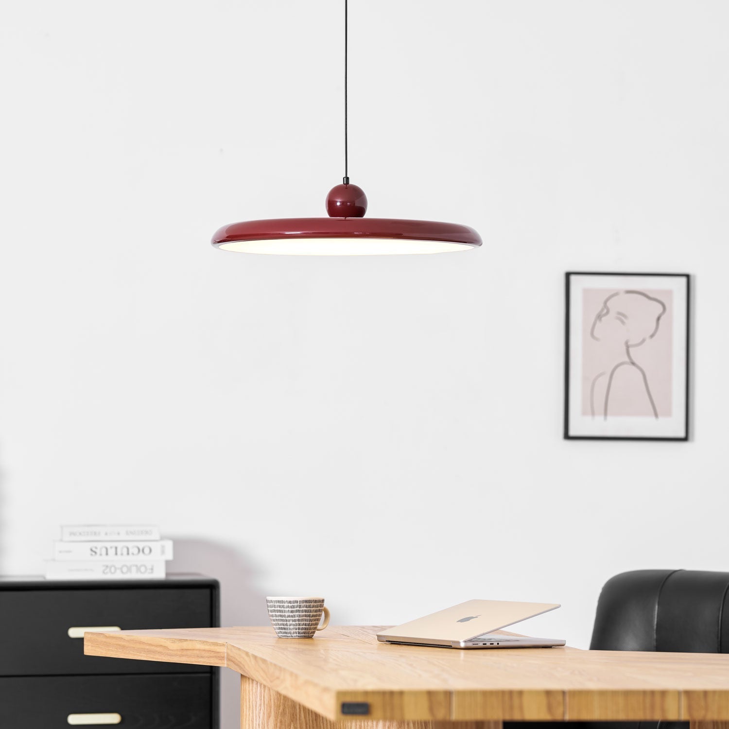 Lampada a sospensione LED rotonda Lola | Design minimalista con disco in metallo e acrilico | Dimmerabile | Ø30/40/50 cm | 3 temperature di colore | Cavo regolabile da 150 cm - Lamylie