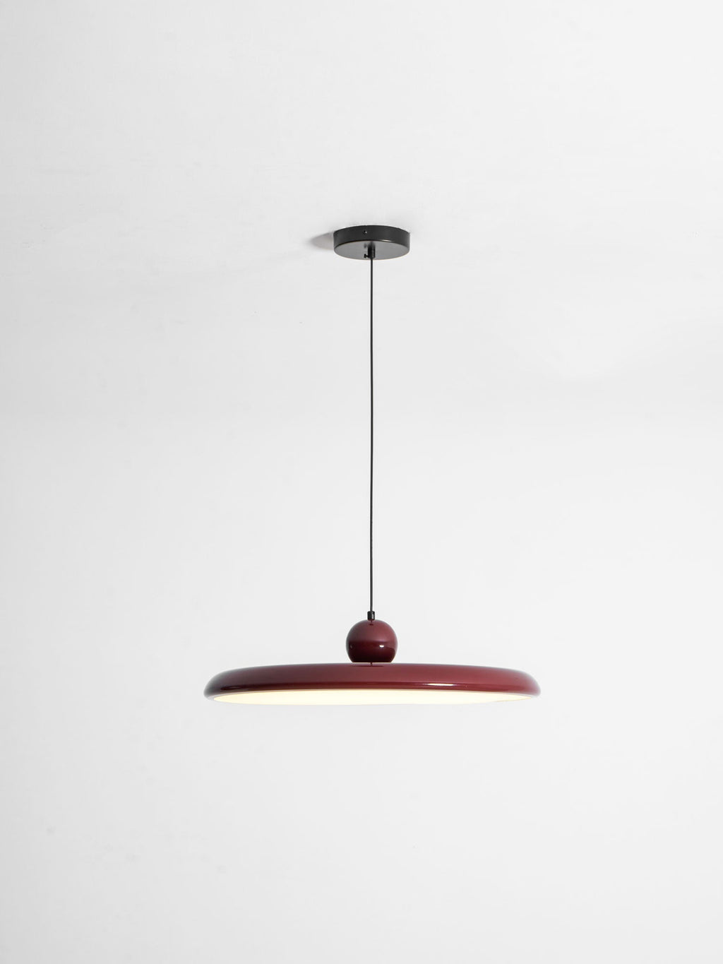 Lampada a sospensione LED rotonda Lola | Design minimalista con disco in metallo e acrilico | Dimmerabile | Ø30/40/50 cm | 3 temperature di colore | Cavo regolabile da 150 cm - Lamylie