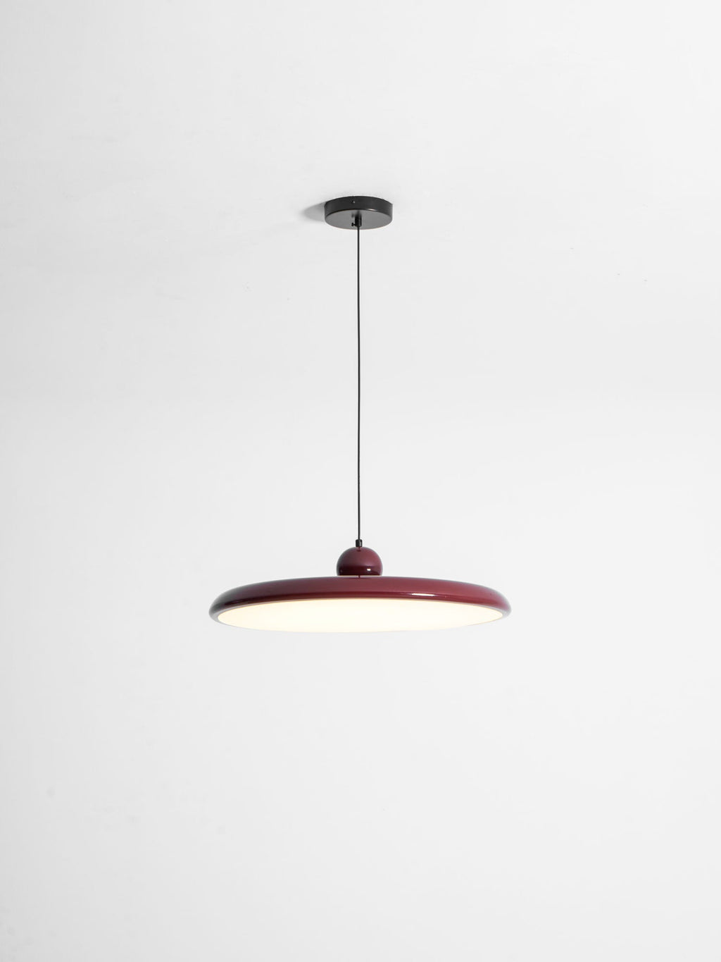 Lampada a sospensione LED rotonda Lola | Design minimalista con disco in metallo e acrilico | Dimmerabile | Ø30/40/50 cm | 3 temperature di colore | Cavo regolabile da 150 cm - Lamylie