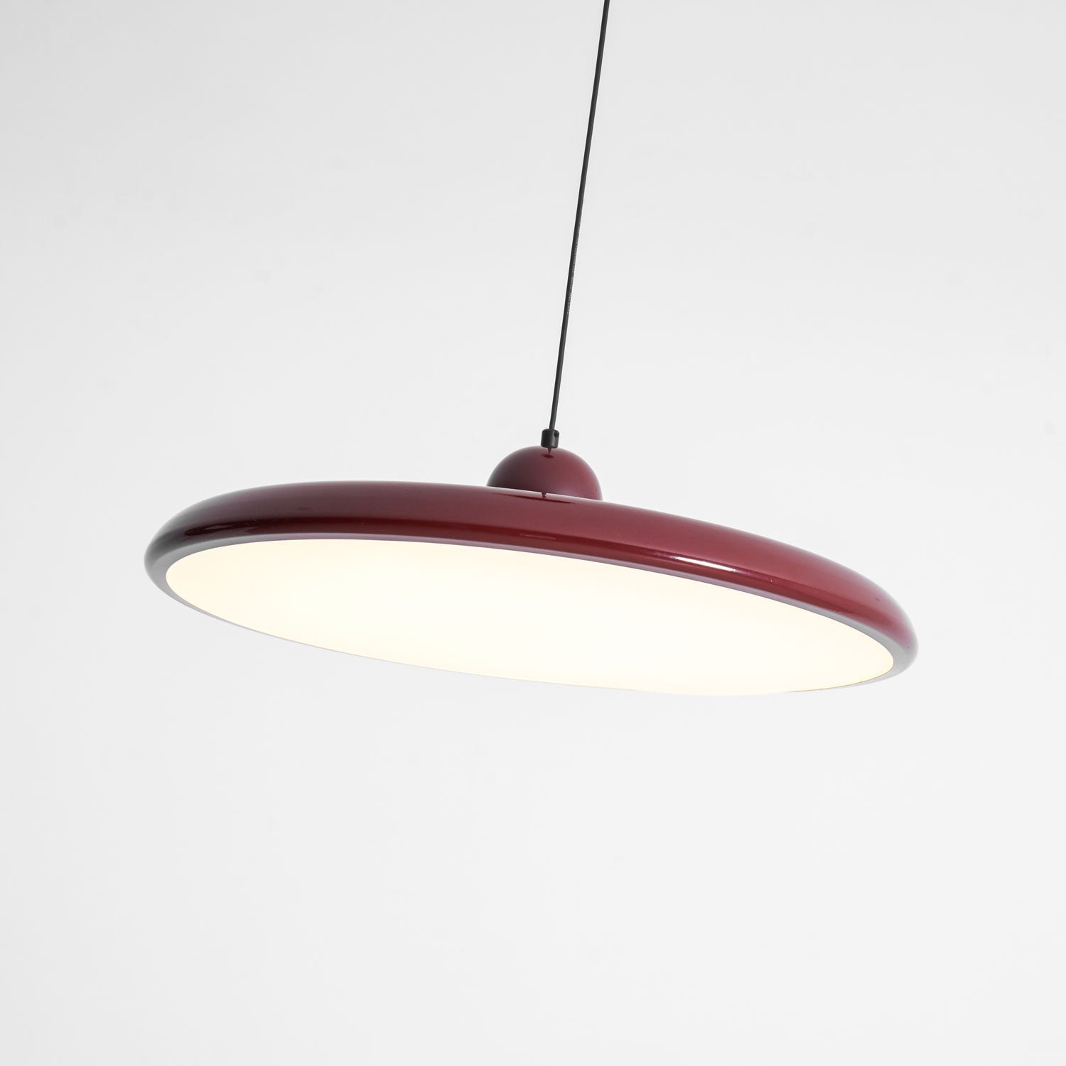 Lampada a sospensione LED rotonda Lola | Design minimalista con disco in metallo e acrilico | Dimmerabile | Ø30/40/50 cm | 3 temperature di colore | Cavo regolabile da 150 cm - Lamylie