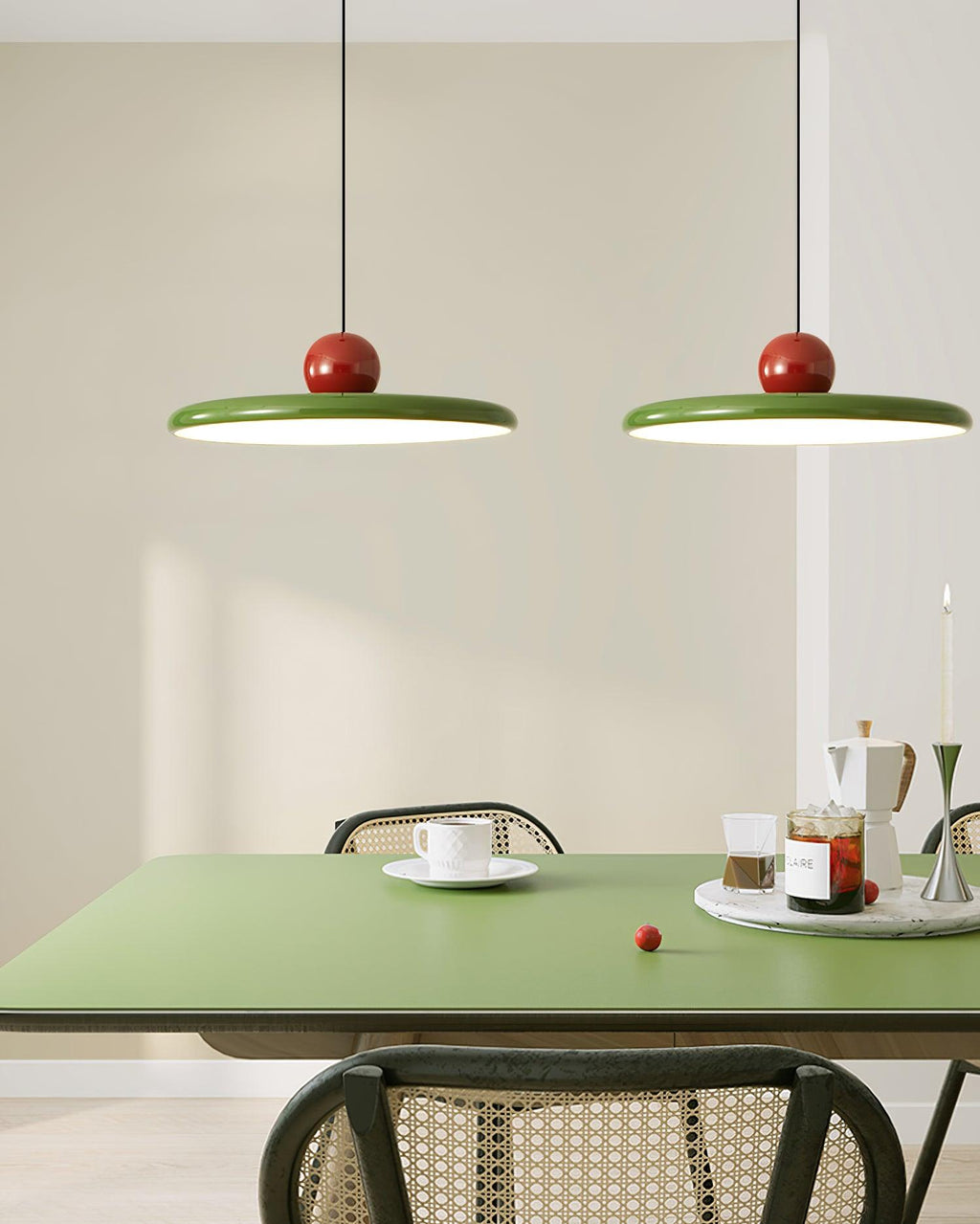 Lampada a sospensione LED rotonda Lola | Design minimalista con disco in metallo e acrilico | Dimmerabile | Ø30/40/50 cm | 3 temperature di colore | Cavo regolabile da 150 cm - Lamylie