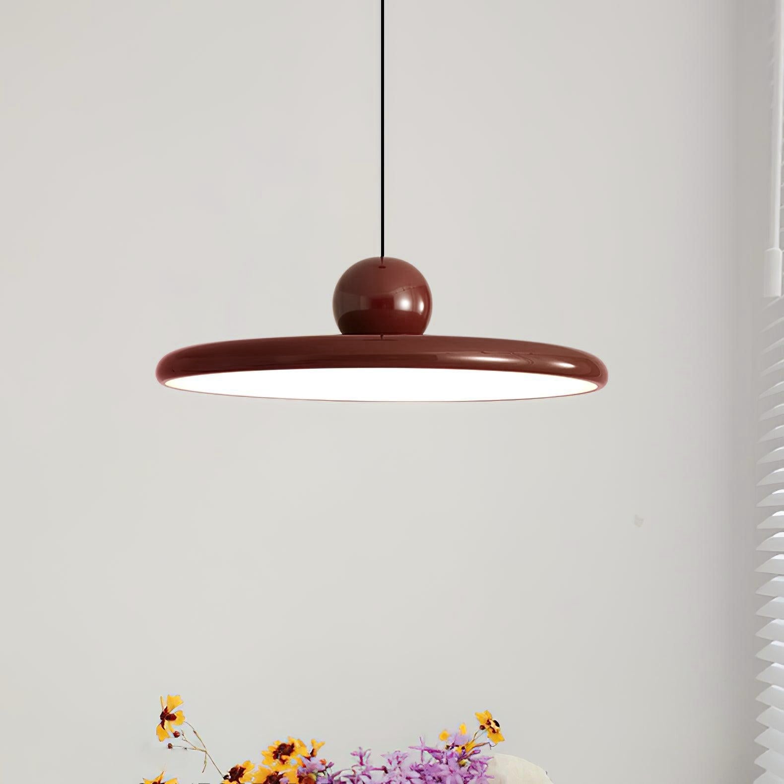 Lampada a sospensione LED rotonda Lola | Design minimalista con disco in metallo e acrilico | Dimmerabile | Ø30/40/50 cm | 3 temperature di colore | Cavo regolabile da 150 cm - Lamylie