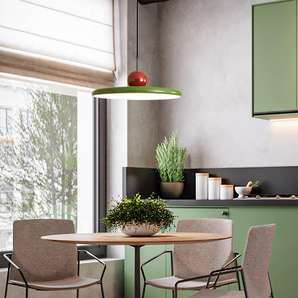 Lampada a sospensione LED rotonda Lola | Design minimalista con disco in metallo e acrilico | Dimmerabile | Ø30/40/50 cm | 3 temperature di colore | Cavo regolabile da 150 cm - Lamylie