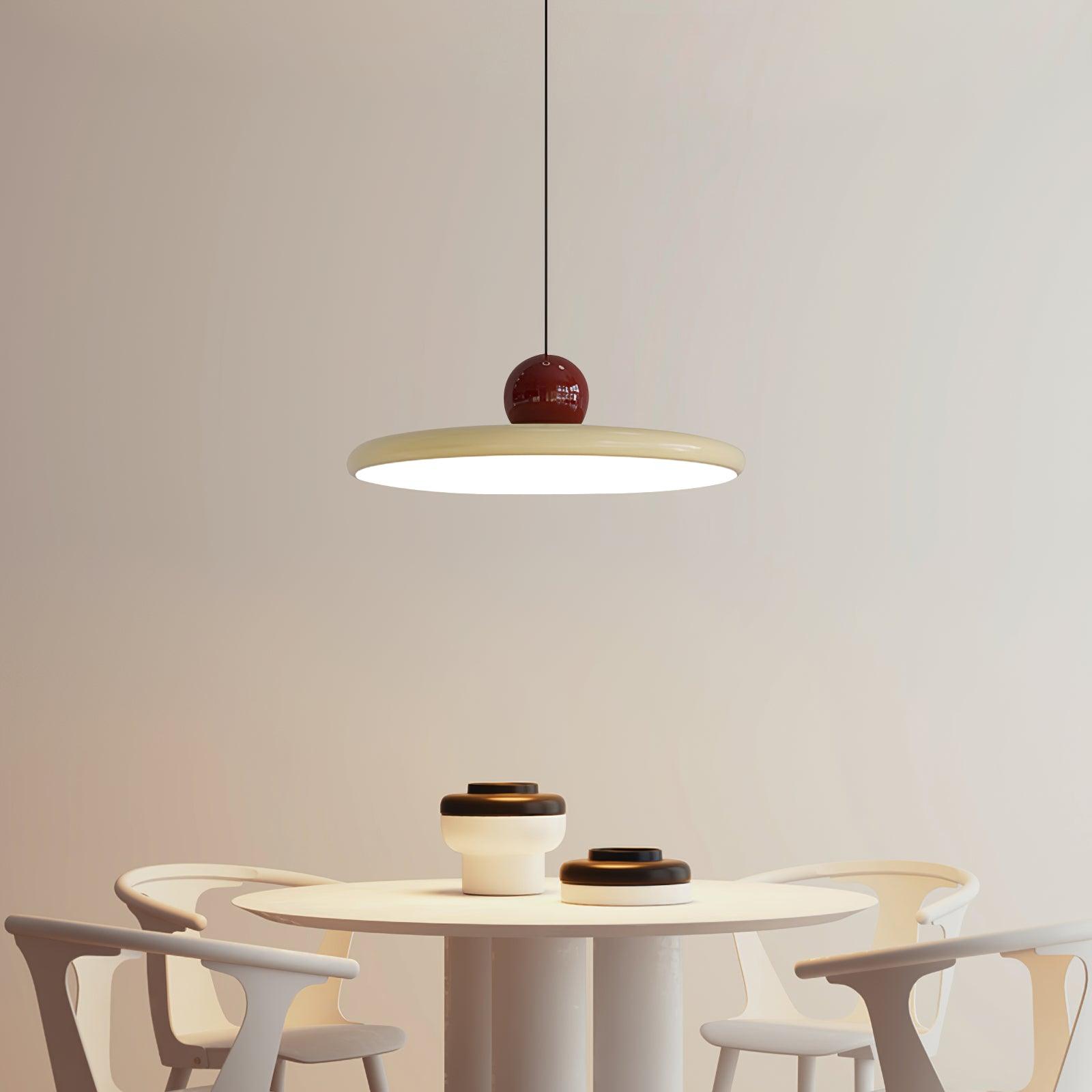 Lampada a sospensione LED rotonda Lola | Design minimalista con disco in metallo e acrilico | Dimmerabile | Ø30/40/50 cm | 3 temperature di colore | Cavo regolabile da 150 cm - Lamylie