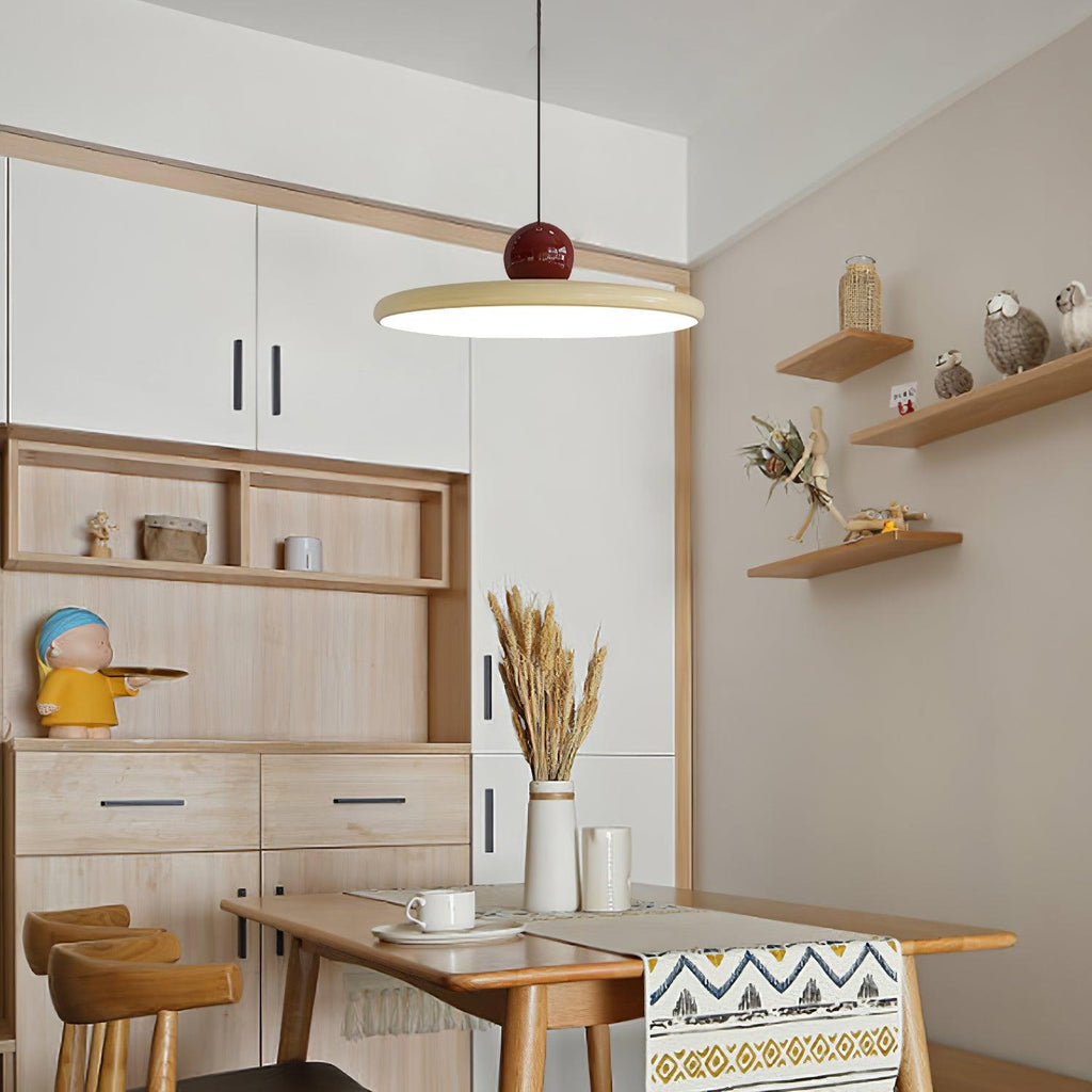 Lampada a sospensione LED rotonda Lola | Design minimalista con disco in metallo e acrilico | Dimmerabile | Ø30/40/50 cm | 3 temperature di colore | Cavo regolabile da 150 cm - Lamylie