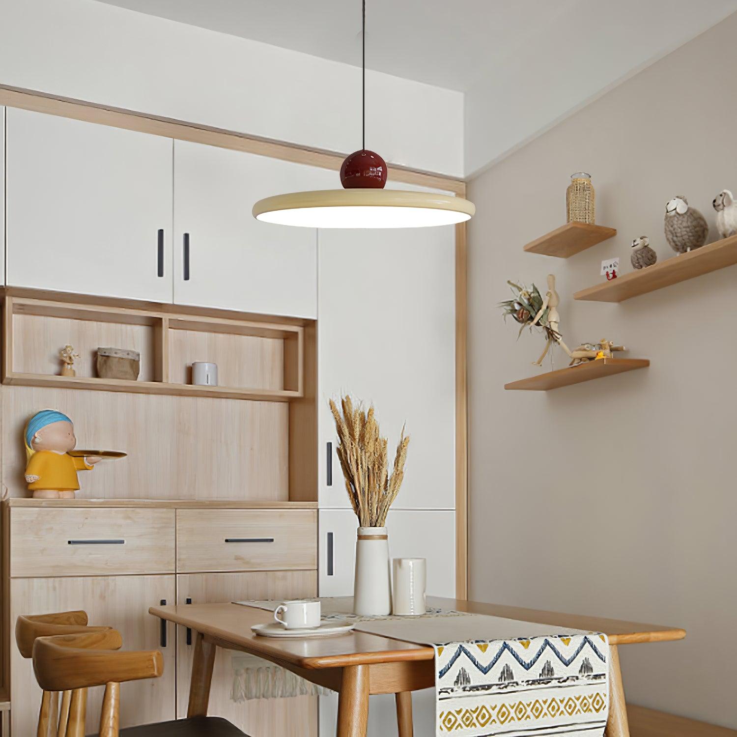 Lampada a sospensione LED rotonda Lola | Design minimalista con disco in metallo e acrilico | Dimmerabile | Ø30/40/50 cm | 3 temperature di colore | Cavo regolabile da 150 cm - Lamylie
