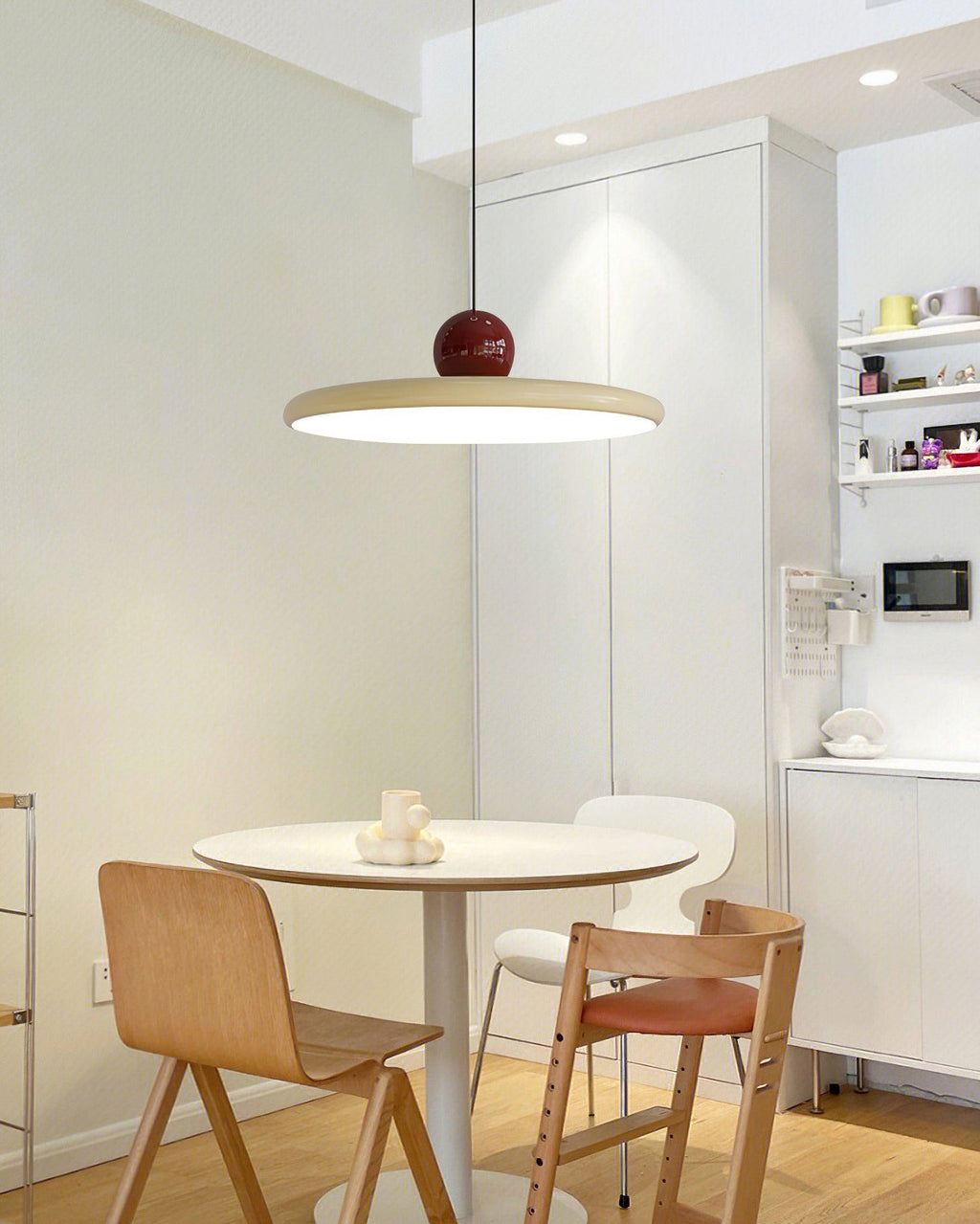 Lampada a sospensione LED rotonda Lola | Design minimalista con disco in metallo e acrilico | Dimmerabile | Ø30/40/50 cm | 3 temperature di colore | Cavo regolabile da 150 cm - Lamylie