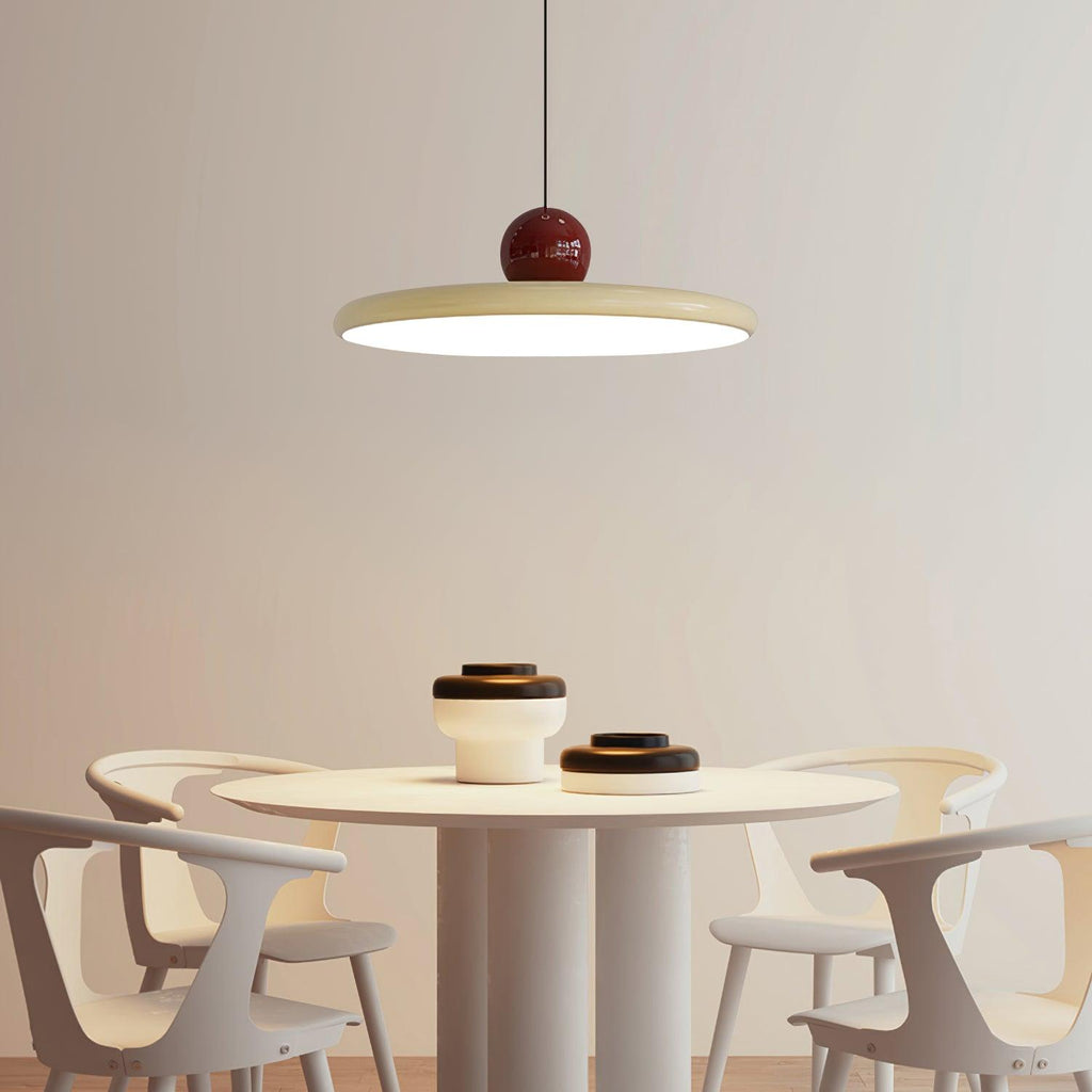 Lampada a sospensione LED rotonda Lola | Design minimalista con disco in metallo e acrilico | Dimmerabile | Ø30/40/50 cm | 3 temperature di colore | Cavo regolabile da 150 cm - Lamylie