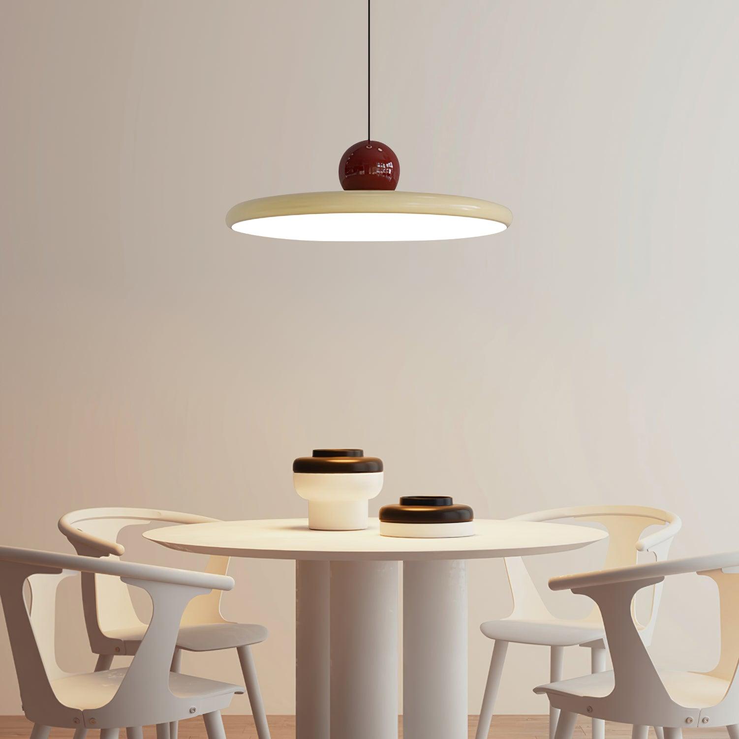 Lampada a sospensione LED rotonda Lola | Design minimalista con disco in metallo e acrilico | Dimmerabile | Ø30/40/50 cm | 3 temperature di colore | Cavo regolabile da 150 cm - Lamylie