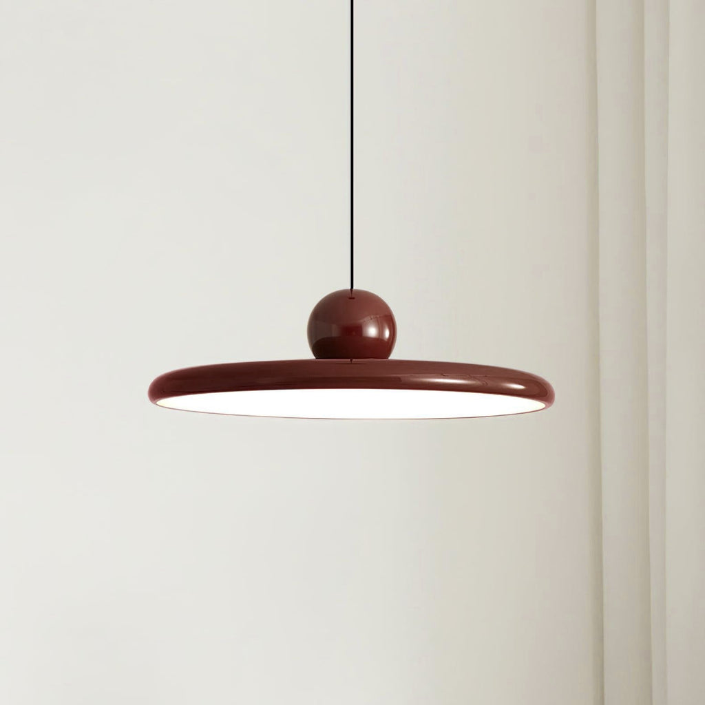 Lampada a sospensione LED rotonda Lola | Design minimalista con disco in metallo e acrilico | Dimmerabile | Ø30/40/50 cm | 3 temperature di colore | Cavo regolabile da 150 cm - Lamylie