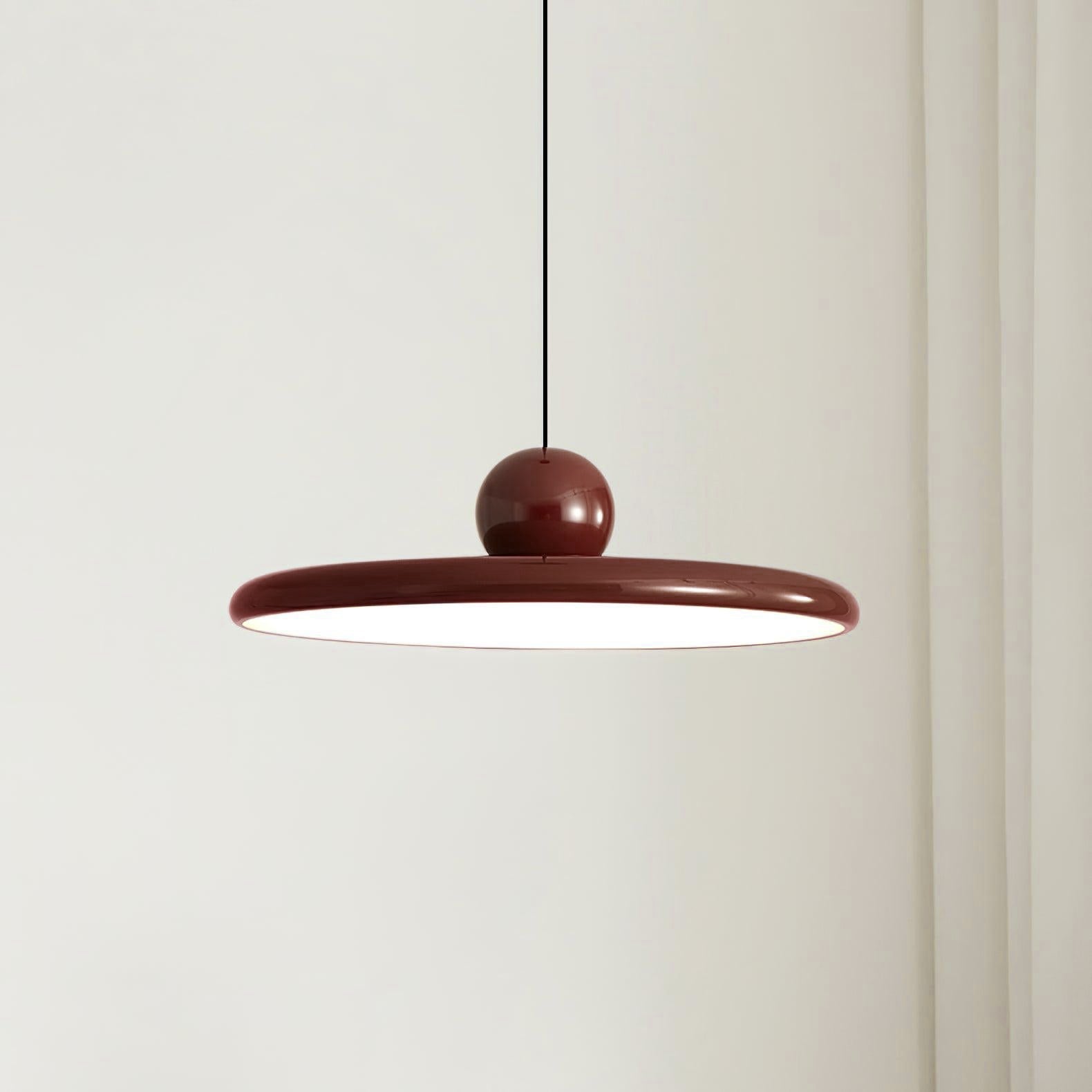 Lampada a sospensione LED rotonda Lola | Design minimalista con disco in metallo e acrilico | Dimmerabile | Ø30/40/50 cm | 3 temperature di colore | Cavo regolabile da 150 cm - Lamylie