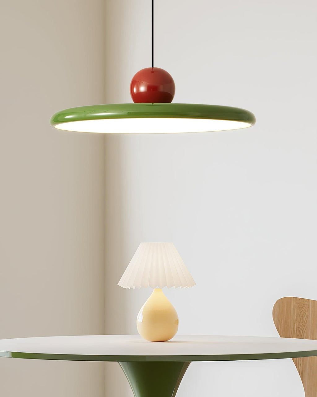 Lampada a sospensione LED rotonda Lola | Design minimalista con disco in metallo e acrilico | Dimmerabile | Ø30/40/50 cm | 3 temperature di colore | Cavo regolabile da 150 cm - Lamylie