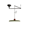 Lampada a sospensione oscillante di metà secolo — design cinetico con disco sospeso e contrappeso | Lampada a braccio regolabile per sale da pranzo moderne e spazi di lavoro creativi | LED integrato - Lamylie