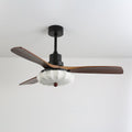 Ventilator de tavan cu iluminare | Motor DC | Abajur din bumbac cu model de lotus | Pale din lemn de nuc | Reglabil și reversibil - Lamylie