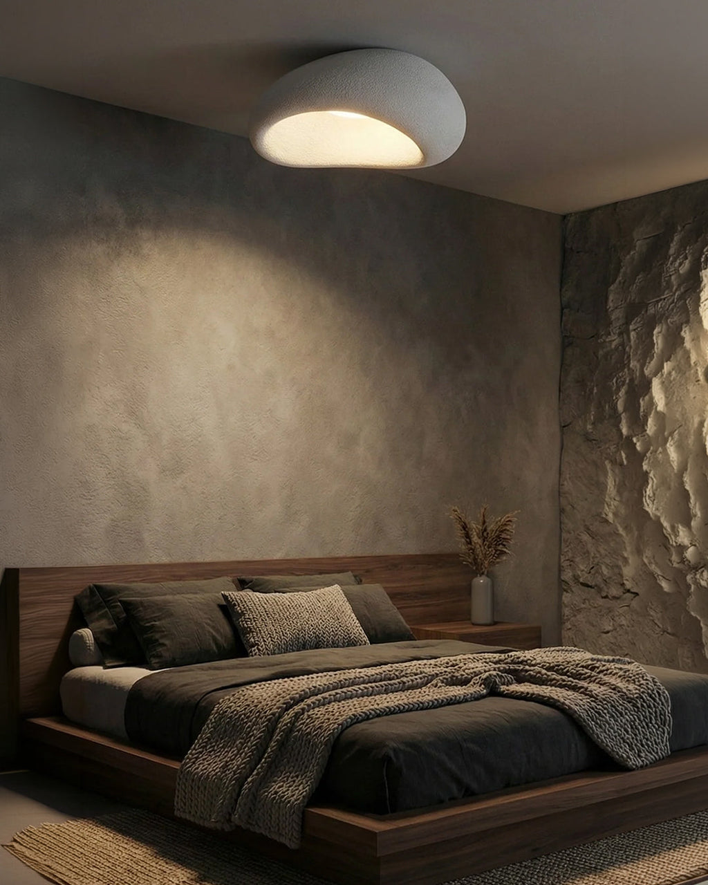 Wabi Sabi Inspired Ceiling Lamp | Metal Lamp with Warm Lighting | For Living Room Bedroom Dining Room - Lamylie