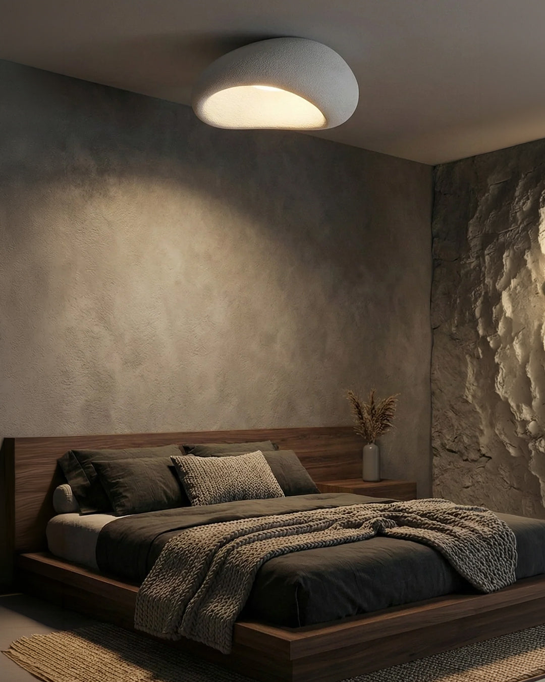 Wabi Sabi Inspired Ceiling Lamp | Metal Lamp with Warm Lighting | For Living Room Bedroom Dining Room - Lamylie