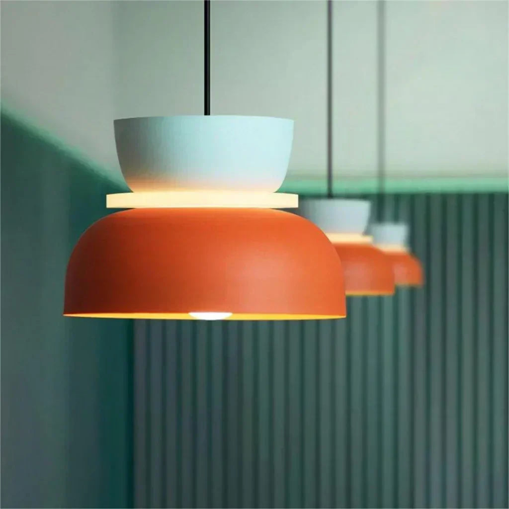 Acrylic Pendant Lamp Nyra Multicolored Lampshade Spherical with E27 Socket Three Lighting Modes - Lamylie