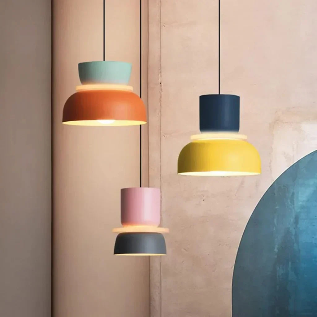 Acrylic Pendant Lamp Nyra Multicolored Lampshade Spherical with E27 Socket Three Lighting Modes - Lamylie
